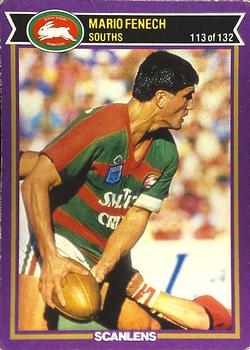 1987 Scanlens Rugby League #113 Mario Fenech Front